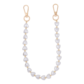 Lillys Pearls hearts Bag/ Phonecord