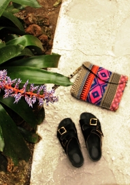 "Party ALL day" Clutch pink print