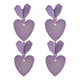 BULU - Hearts Lila  Earrings