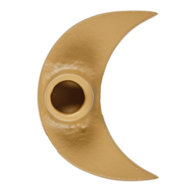 Moon candle holder mustard