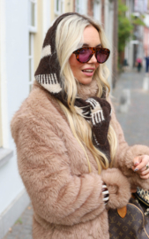 Macy hoodie scarf   Brown