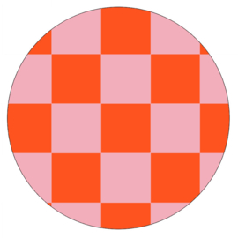 Forex muurcirkel rond 40 cm "Chessboard''