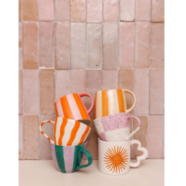 All the luck in the World - Mok gestreept Oranje/ Roze