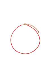 Happy Beads Necklace - Red & Gold