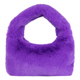 MINI FAUX FUR BAG - Purple