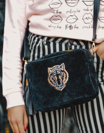 Buluci Handbag - "TIGER" - Velvet Black