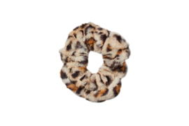 Fake FUR scrunchie- OMG its so fluffy- LEOPARD