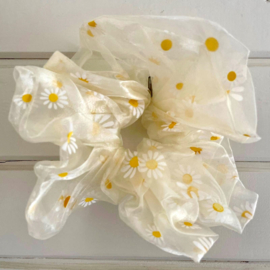 Scrunchie XL - DAISY - White