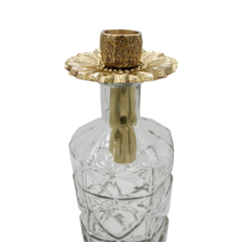 Daisy bottle candle holder