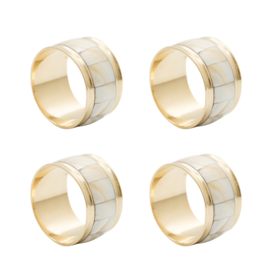 Napkin rings classic pearl (set/4)