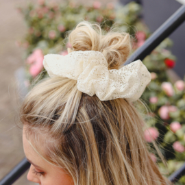 Scrunchie XL - White Lace