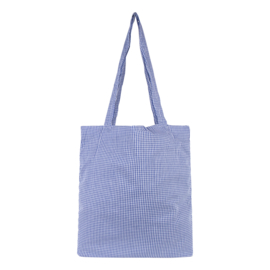 Liz Tote- Checkerd Blue