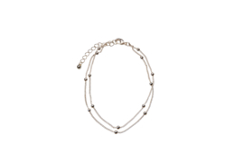 Double Balls Anklet - Silver