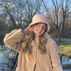 Teddy bucket hat - Light pink