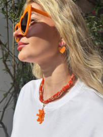 Ruby & Rose hearts (Gold- pink/orange)