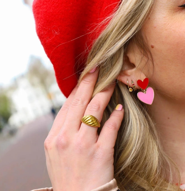 Ruby & Rose Hearts (Silver)