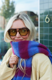 Barbara scarf burgundy/blue