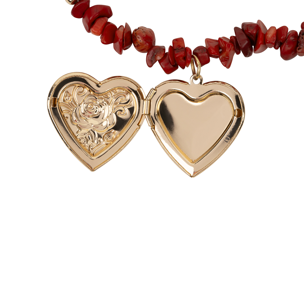 Medaillon Necklace Red