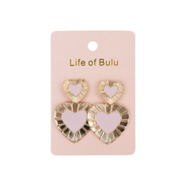 BULU Hearts Gold - Light Pink