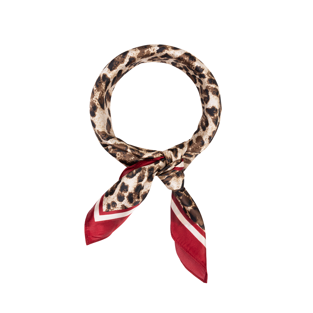 Betty's Leopard Scarf - Burgundy