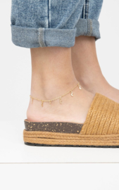 Shining Moon Gold anklet