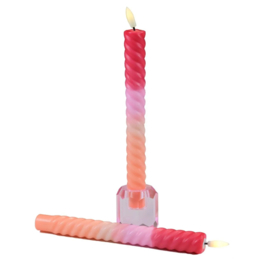 AIF LED Swirl Candle - Red/Orange (set of 2)