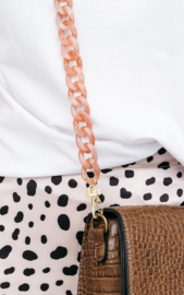 Marble Chain Bagbelt - Beige & Pink