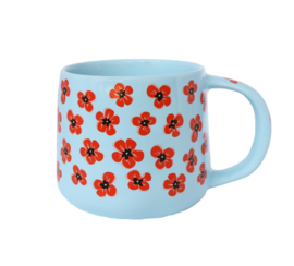 All The Luck In The World - Mok Blauw met Klaprozen