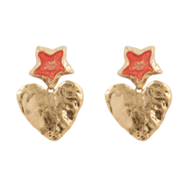 Morgan Heart earrings Gold