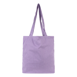 Liz Tote- Checkerd Purple