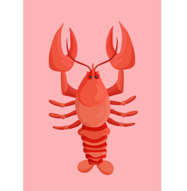 Interieurposter kreeft  (30x22cm)