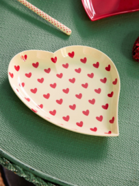 Rice - Melamine Hart Bord - Crème - Darling Hearts Print