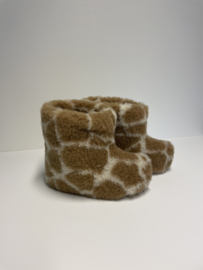 Wollen slofjes mini - Giraffe