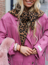 Jiska Scarf camel/black leo