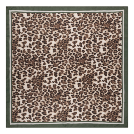 Betty's leopard scarf olive