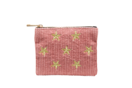 Etui "SHINE BRIGHT LIKE THE STARS" - Pink & Gold - S