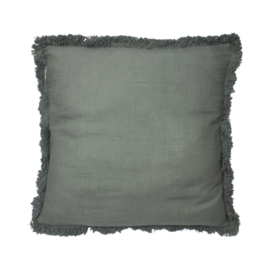 Fringe cushion Teal