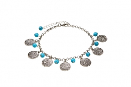 'Coins & Stones' Anklet