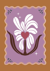 All the luck in the world - Little notebook Heart/Flower