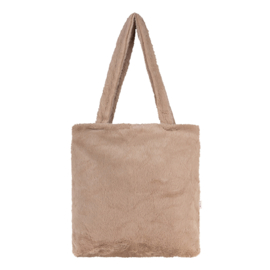 FAUX Fur totebag- Taupe