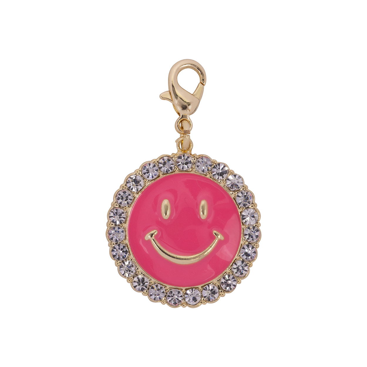 Big Charm - Pink Shiny Smiley