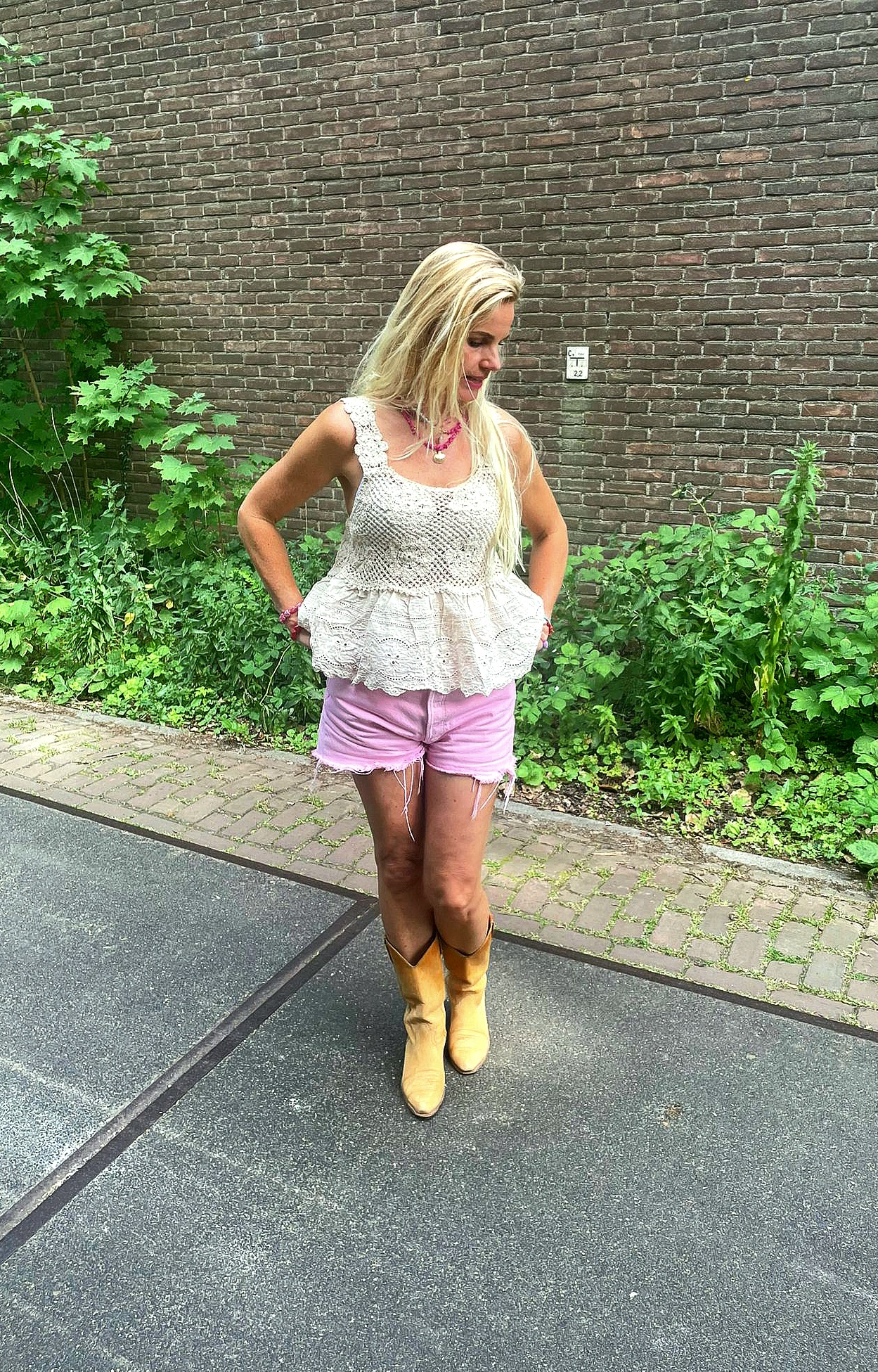 CASABEL Lily Top Ecru