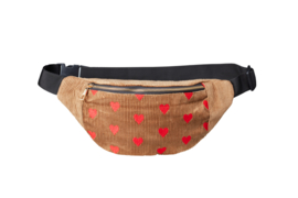 Bumbag  "SPREAD LOVE"  - Beige & Red