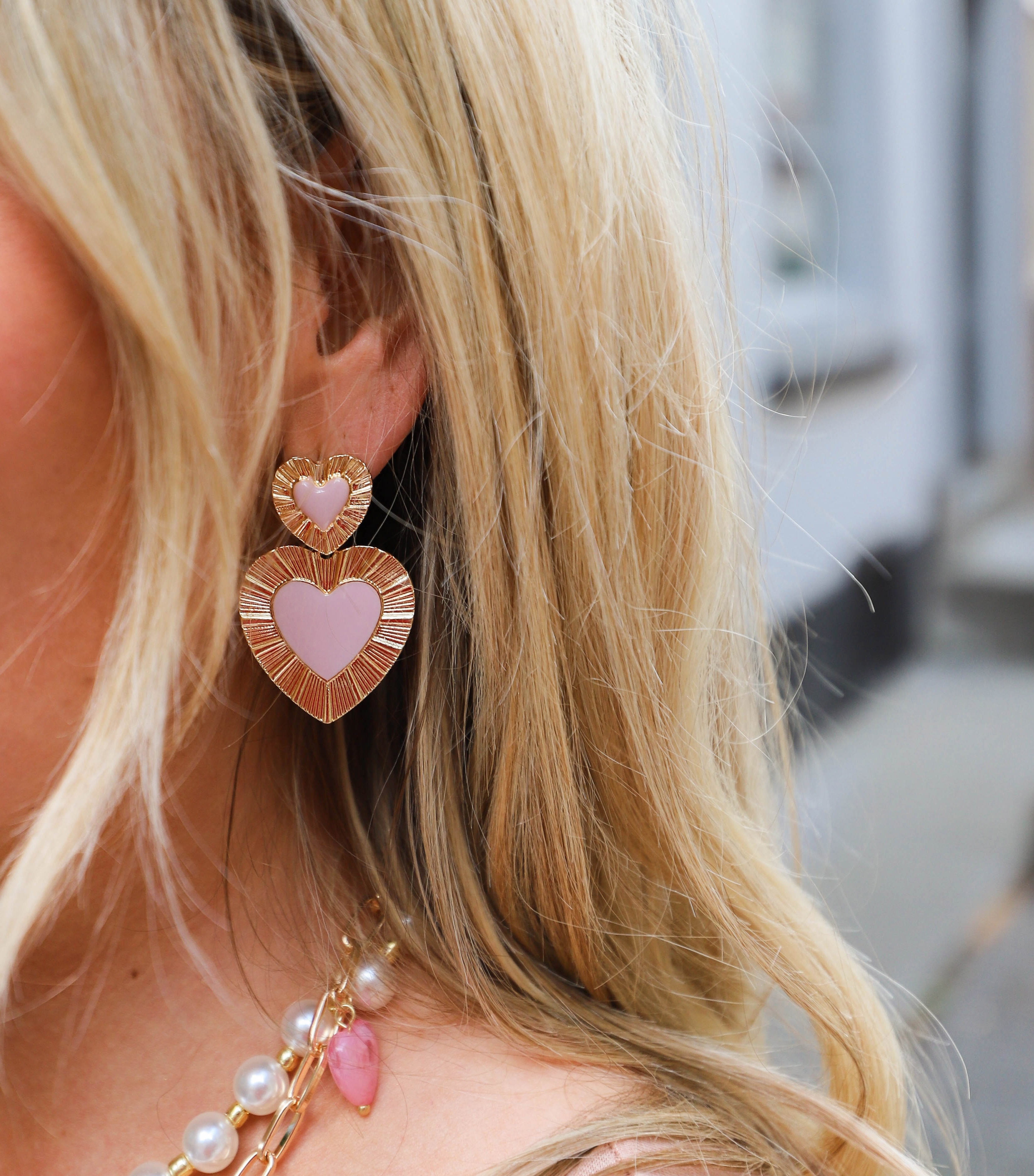 Roxy's Pink Heart's - Light Pink gold