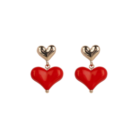 LUV Earrrings - Red/ Gold
