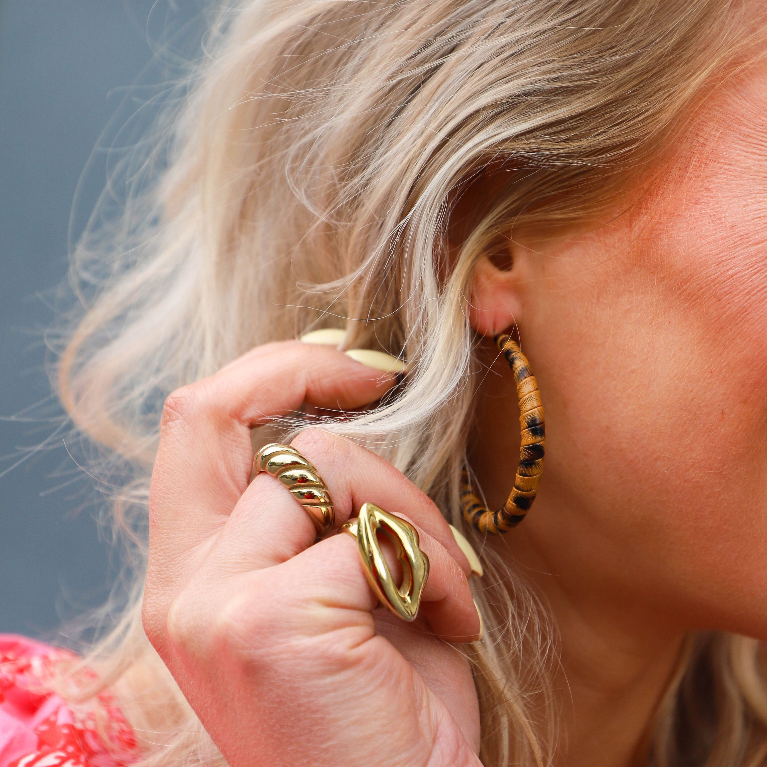 Lily Leopard Hoops