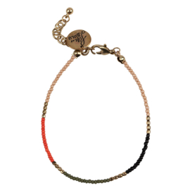 Happy Beads Bracelet -  Multicolor & Beige