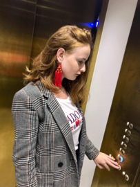 BULU Statement Earrings - Red