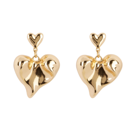 Jessie Heart Earrings  Gold