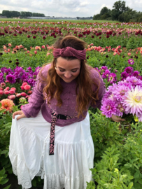 Headband glitter - Rib Purple